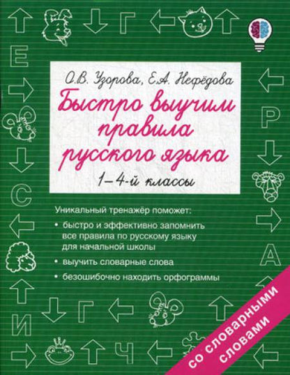 Быстро выучим правила русского языка. Classes 1-4-J