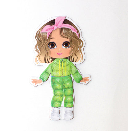 Игра магнитная "Одевашки. Модная девчонка. Ксюша". Серия Магнитные истории (европодвес, 2х8шт) арт.0