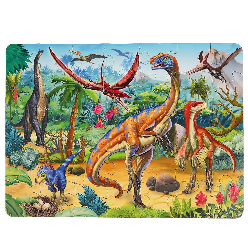 Les dinosaures. Макси-пазлы в коробке. Пазл 35 détails. Умные игры в кор.24шт