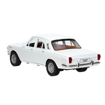 ГАЗ 2401 свет-звук 19,7 cm, дв, кап, баг, ин, белый Технопарк в кор.2*24шт