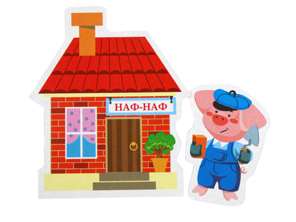 Магниты "Три поросенка". Серия Магнитные истории (европодвес)