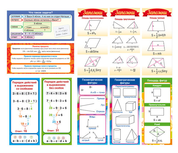 *КЗ-17404 Un ensemble de cartes pour les matières scolaires : ЗАПОМНИ! (10 vidéos)
