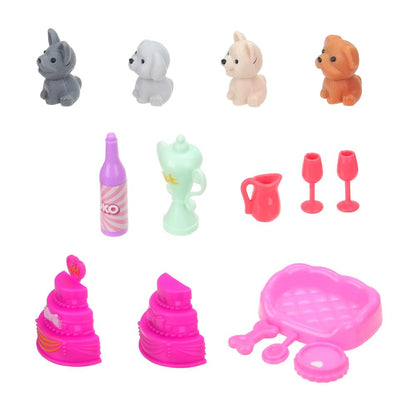 Jeu composé de pierres et d'accessoires en plastique, (4 pièces et 10 pièces) en forme de cor.2*216 pouces