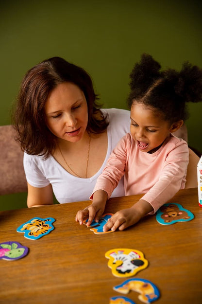 Jouets pour bébé "Дикие животные" (8 cartes, 16 éléments)