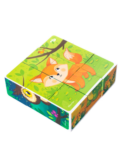 Кубики "Зверята" (без обклейки) 9 шт Jouets pour bébé