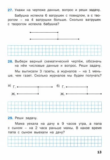 Математический тренажер: текстовые задачи 1кл ФГОС