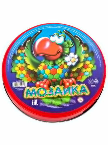 Мозаика шестигранная 150 эл (круглая пласт.коробка)