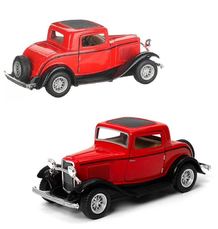 Kinsmart. Модель арт.KT5332/4 "Ford 3-Window Coupe 1932" 1:34 (красная)