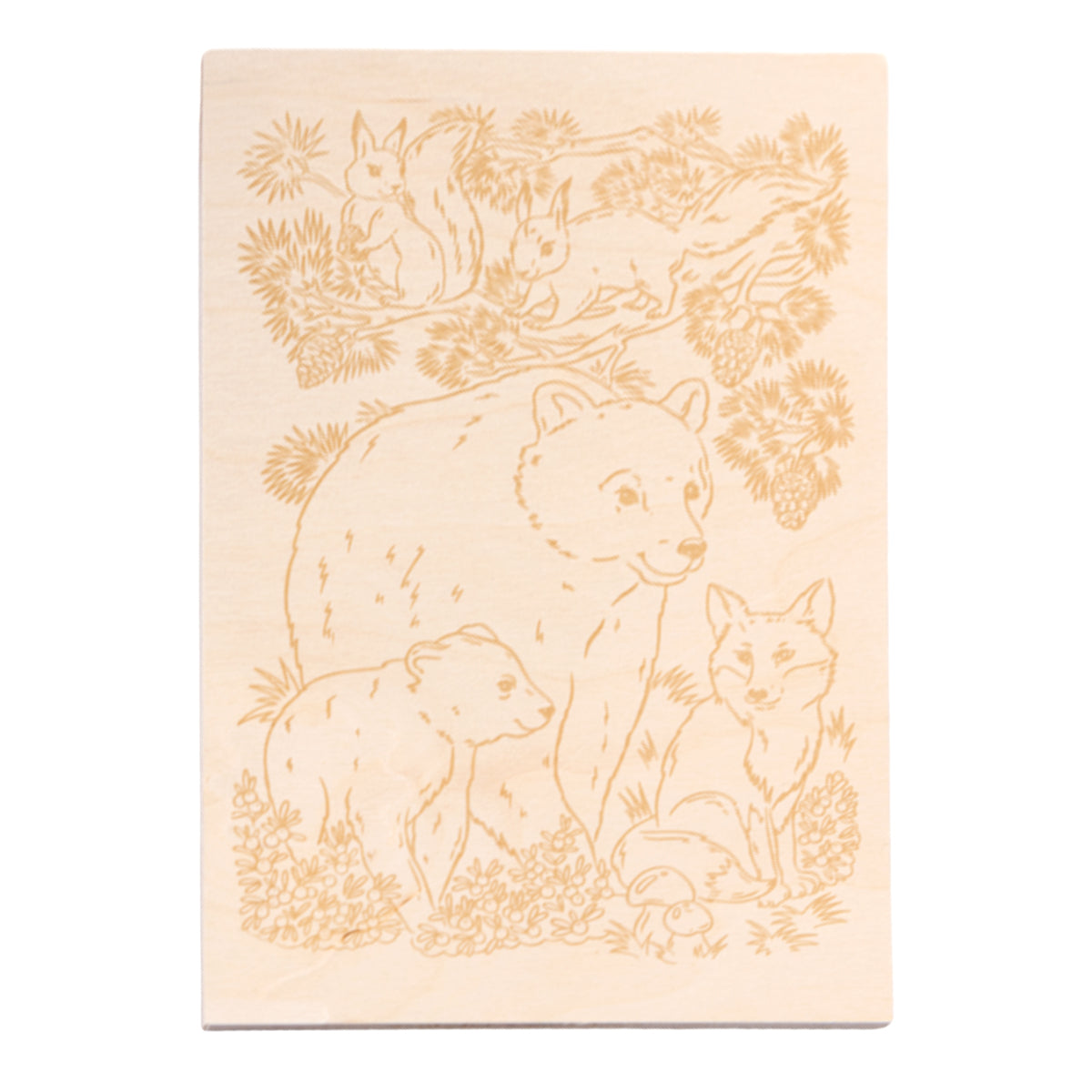 Выжигание. Дощечка для выжигания и росписи 1 шт "В лесу" А4 (конверт)