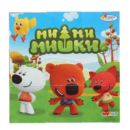 Набор из 9-и кубиков в пленке Ми-ми-мишки настольные игры ИГРАЕМ ВМЕСТЕ в кор.30наб