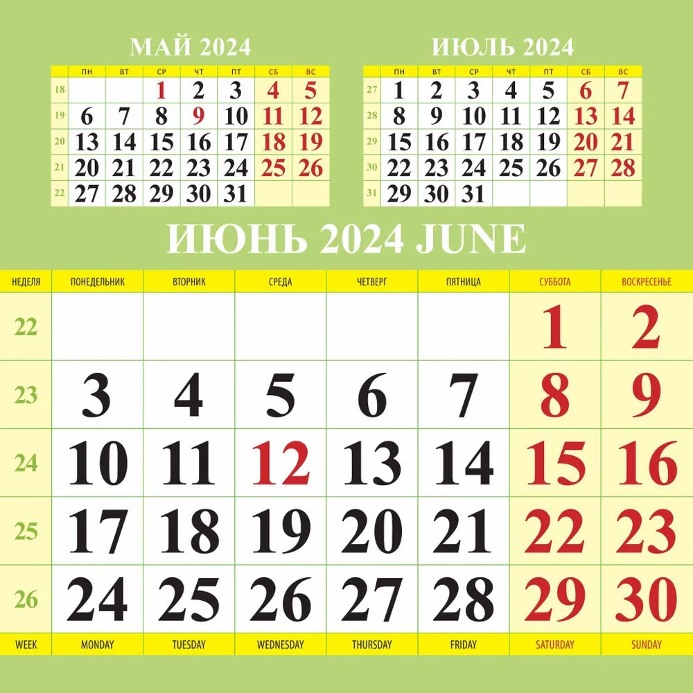 Календарь с котятами на 2024 год. Переплет на скрепке (285*285 мм) 12 листов