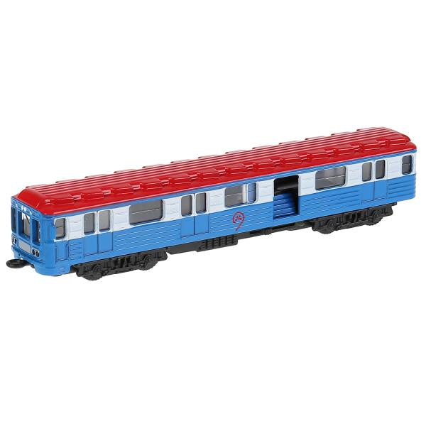 Машина металл свет-звук ТРАНСМАШХОЛДИНГ ВАГОН МЕТРО, 18,5 см, дв.,инерц,кор. Технопарк в кор.2*24шт