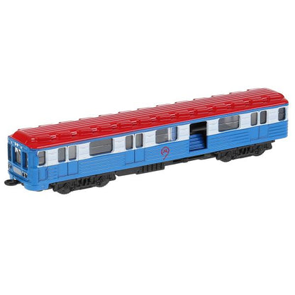 Машина металл свет-звук ТРАНСМАШХОЛДИНГ ВАГОН МЕТРО, 18,5 см, дв.,инерц,кор. Технопарк в кор.2*24шт