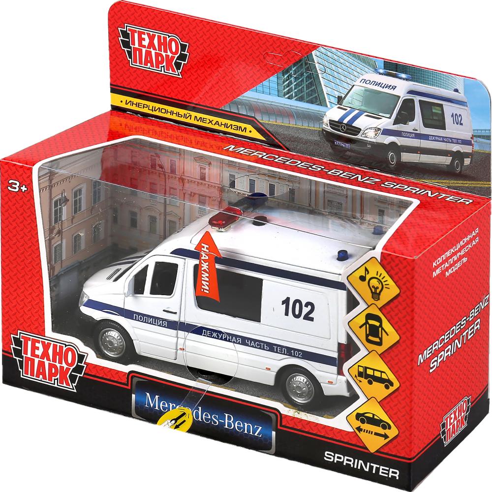 Machine à laver le matériel MERCEDES-BENZ SPRINTER ПОЛИЦИЯ, 14 cm, noir, double, dans, parc technologique dans la couleur 2*32 pouces
