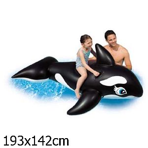 Intex. Игрушка для плавания "Касатка" черная 188х122 см, от 3 лет в кор. (боится холода) арт.58561/6