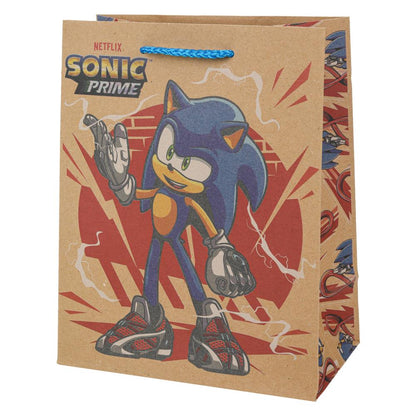 Пакет подарочный крафт Sonic Соник m, 18*23*10 см ЧУДО ПРАЗДНИК в кор.12*12шт