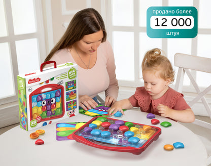 Мозаика для малышей в чемодане "Утята" d4,5/38 эл Baby Toys в кор.8шт