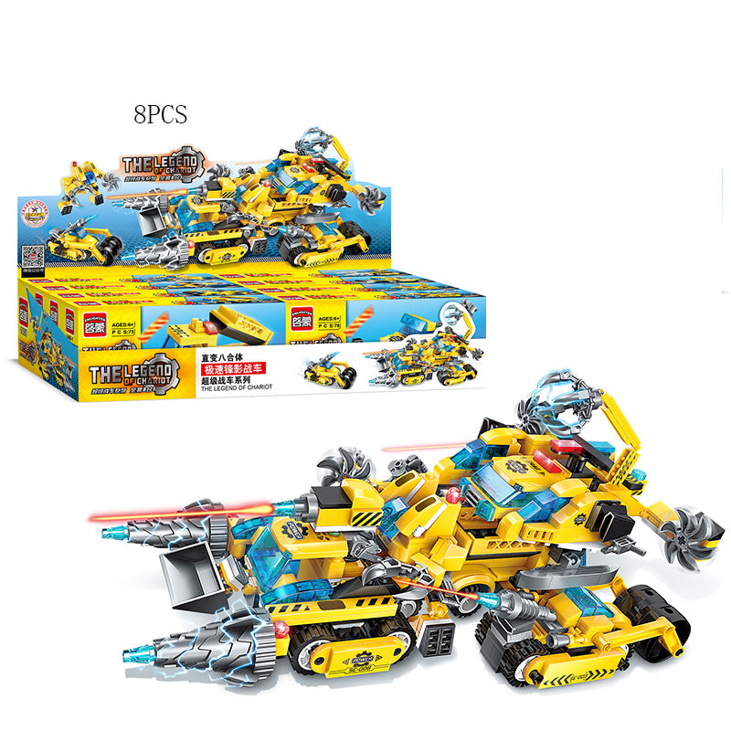 Конструктор пласт. строительная техника, в ассорт. в кор. в дисплее уп-8шт в кор.12уп