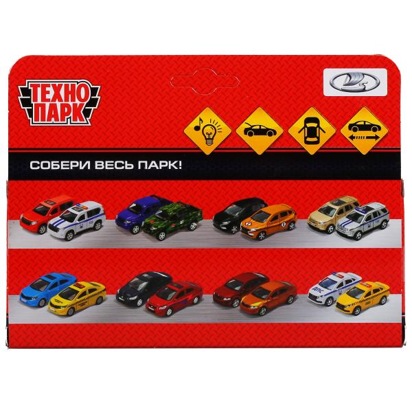 Machine en métal noir-zvuk "lada granta cross 2019 scoraja"12 cm, iner., bel dans le cor du parc technologique dans le cor2*36шт