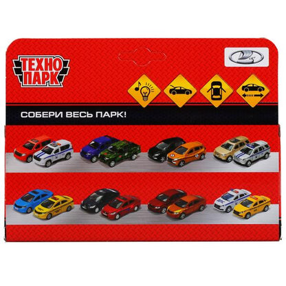Machine en métal noir-zvuk "lada granta cross 2019 scoraja"12 cm, iner., bel dans le cor du parc technologique dans le cor2*36шт