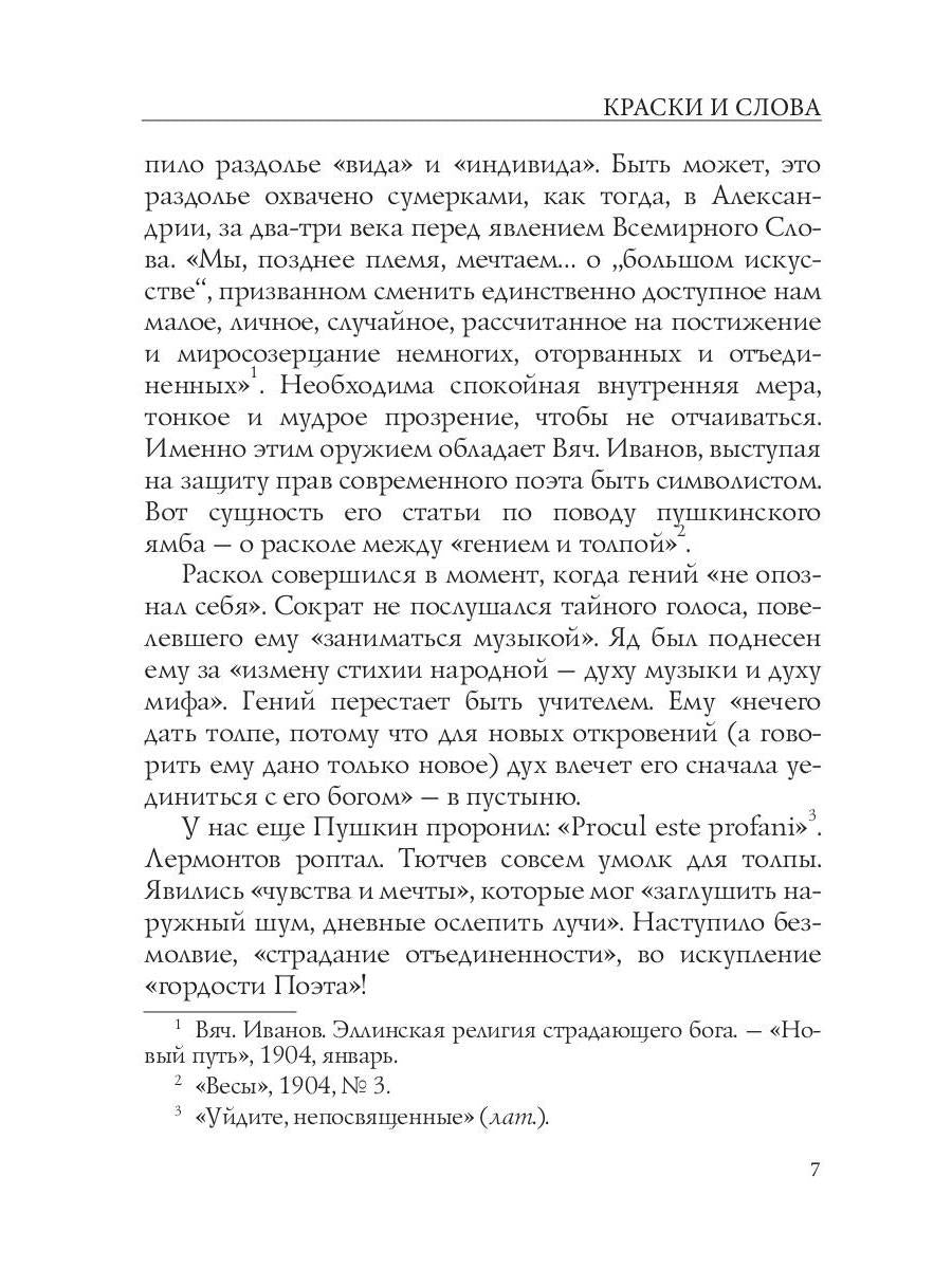 Краски и слова: сборинк критических статей