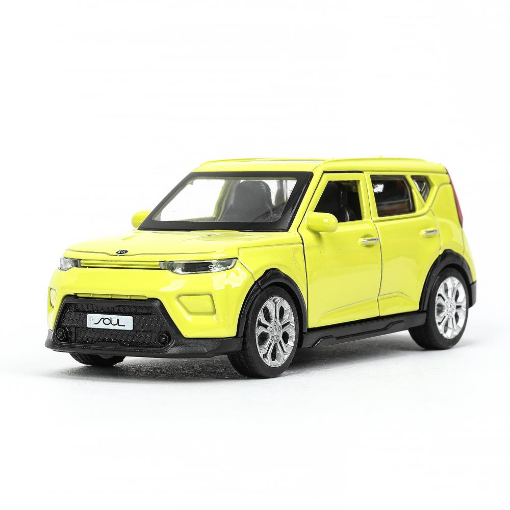 Машина металл KIA soul длина 12 см, двери, багаж., инерц, салатовый, кор. Технопарк в кор.2*36шт