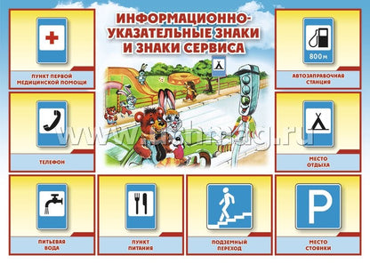 Комплект плакатов. Дорожные знаки