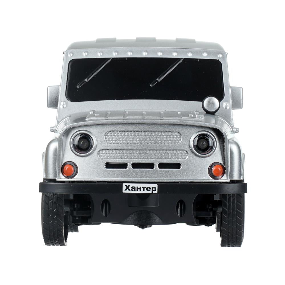 Машина р/у UAZ ХАНТЕР 24 см, свет, серебристый, кор. Технопарк в кор.24шт