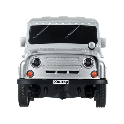 Машина р/у UAZ ХАНТЕР 24 см, свет, серебристый, кор. Технопарк в кор.24шт