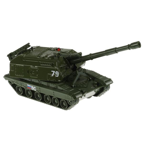 MSTA-12-GN328809 Modèle métallique МСТА-ГАУБИЦА 12 cm, вращается башня, инерция, зелен, кор. Parc technologique