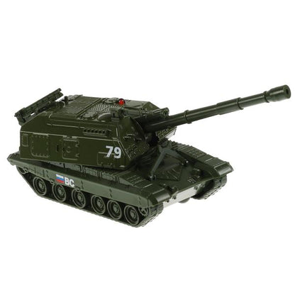MSTA-12-GN328809 Modèle métallique МСТА-ГАУБИЦА 12 cm, вращается башня, инерция, зелен, кор. Parc technologique