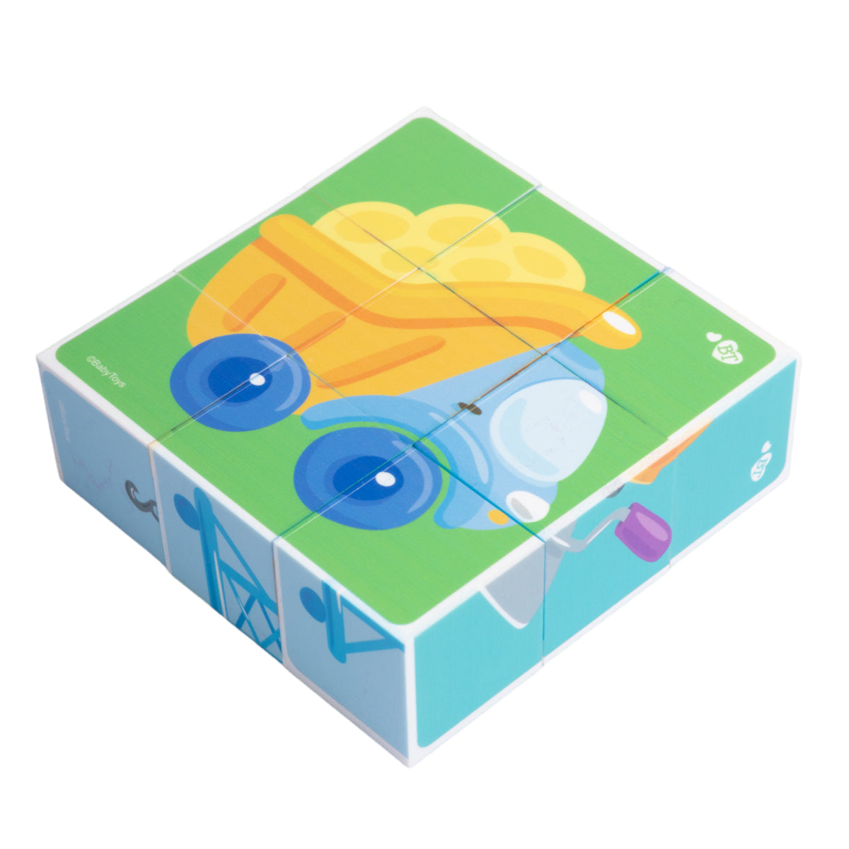 Кубики "На стройке" (без обклейки) 9 шт Jouets pour bébé