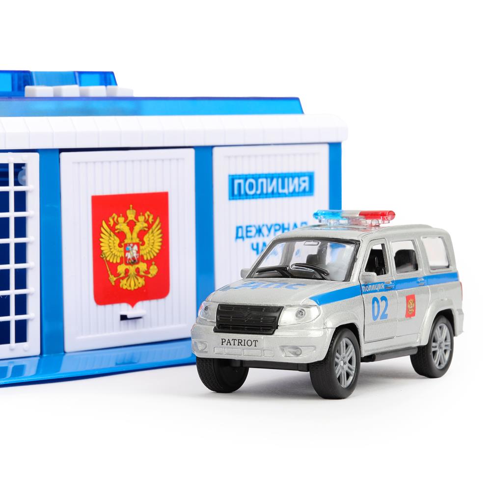 Игрушка пластик свет-звук ПОЛИЦЕЙСКИЙ УЧАСТОК 22 см, ворота, УАЗ патриоткор. Parc technologique dans le cor.2*18шт
