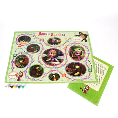 НАСТОЛЬНАЯ ИГРА-ХОДИЛКА "УМНЫЕ ИГРЫ" МАША И МЕДВЕДЬ В БЛИСТЕРЕ МАЛОГО ФОРМАТА в кор.50шт