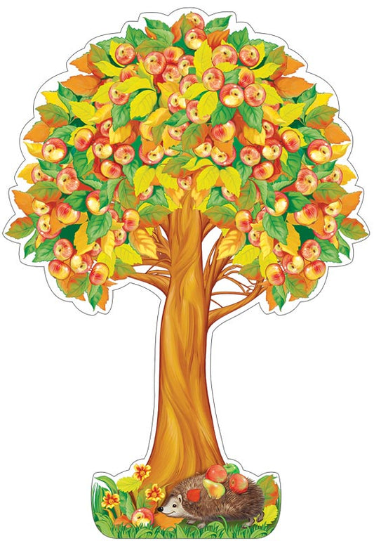 ФБ-14213 Плакат вырубной А2. Яблоня осенняя (с уф-лаком)