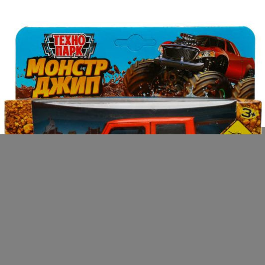 JIMNY-12MUD-OG 335445 Машина металл SUZUKI JIMNY 11,5 см, двер, баг, инер, оранж, кор. Технопарк в к
