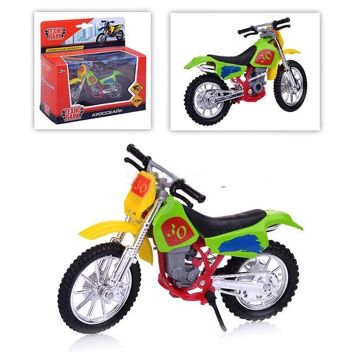 Le modèle en métal "КРОССБАЙК", d'une taille de 11,5 cm, est disponible. элем., в ассорт. en Russie. Parc technologique dans le cor.2*54шт