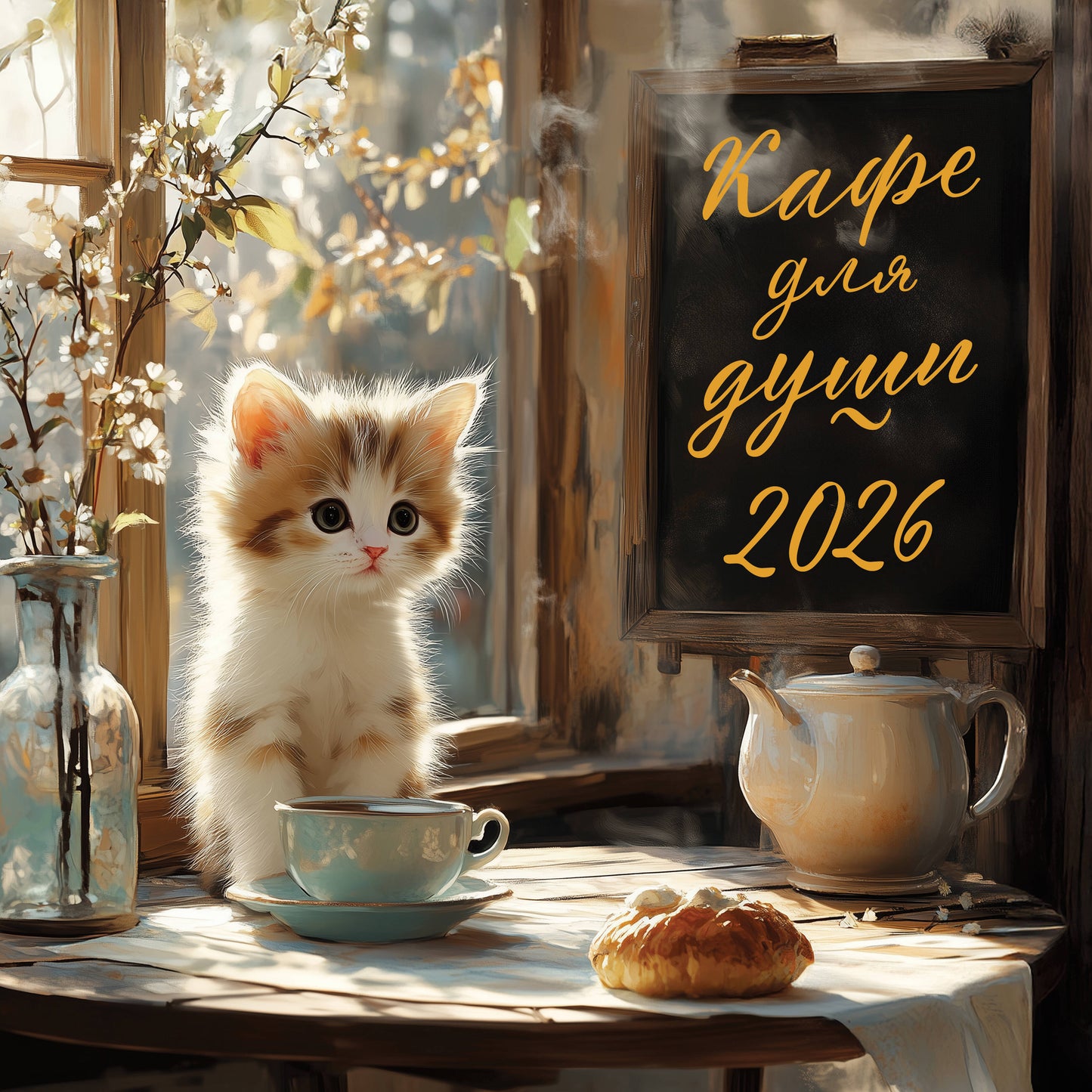 Кафе для души. Календарь настенный на 2026 год (300х300 мм)