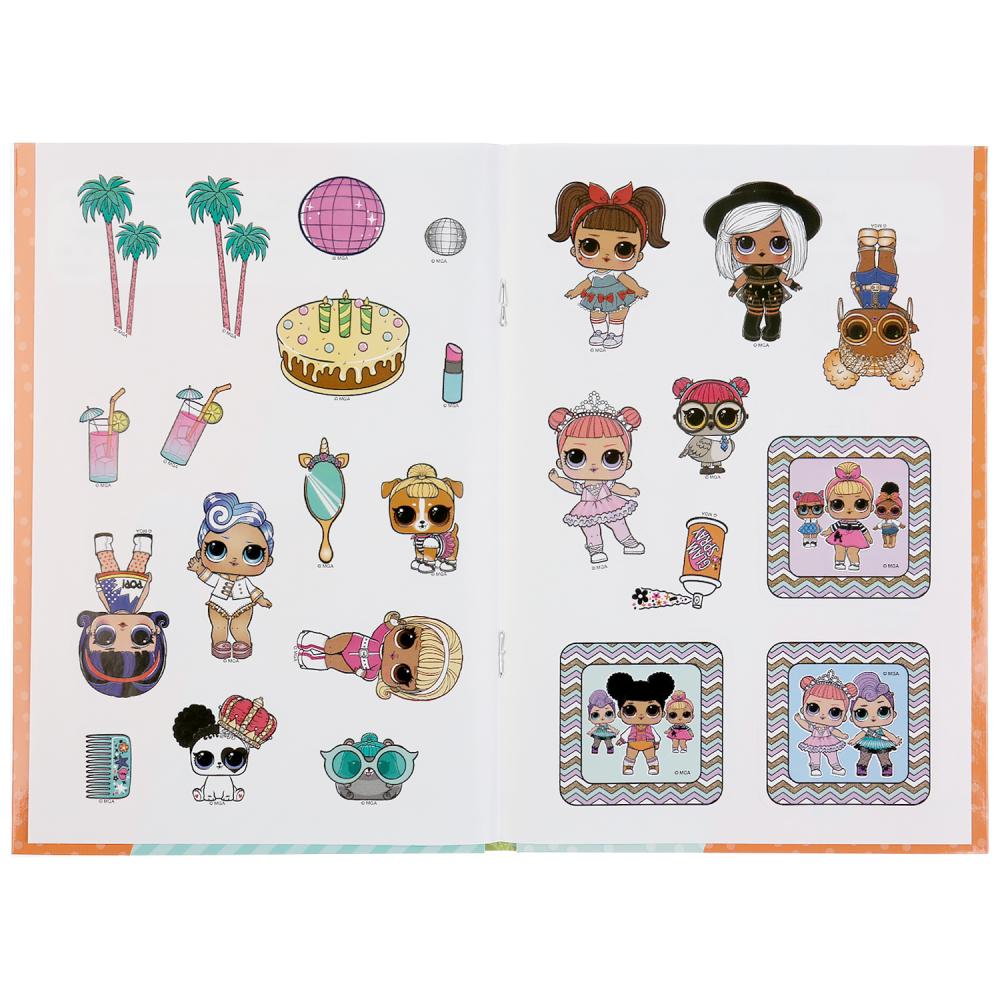 "УМКА". МОДНАЯ ВЕЧЕРИНКА. ЛОЛ. (РАСКЛАДУШКА-ПАНОРАМКА С НАКЛЕЙКАМИ) 160Х235ММ, 8 СТР. в кор.50шт