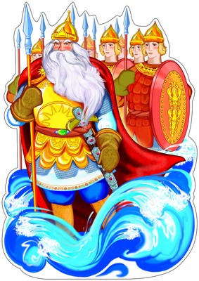Ф-10073 Plaque de commande A3. Дядька Черномор (с блестками в лаке) - группа Персонажи сказок