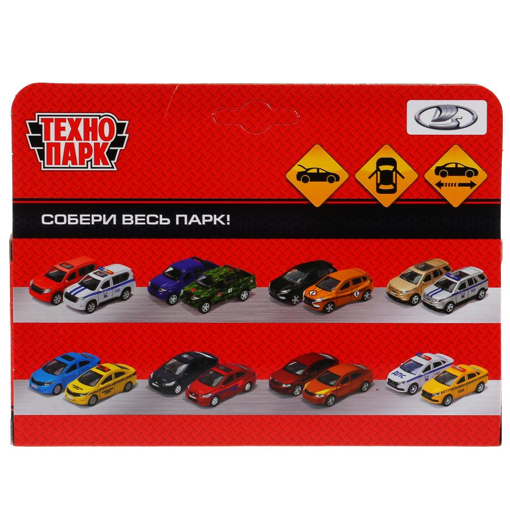 GRANTACRS-12POL-WH 299797 Машина металл LADA GRANTA CROSS ПОЛИЦИЯ 12 см, двери, багаж, ин, кор. Техн