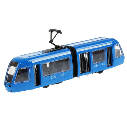 Machine de tramway en métal nouvelle avec garmoschkoy, 19 cm, inerte., ouverte. двери в кор. Parc technologique en cor.2*24шт