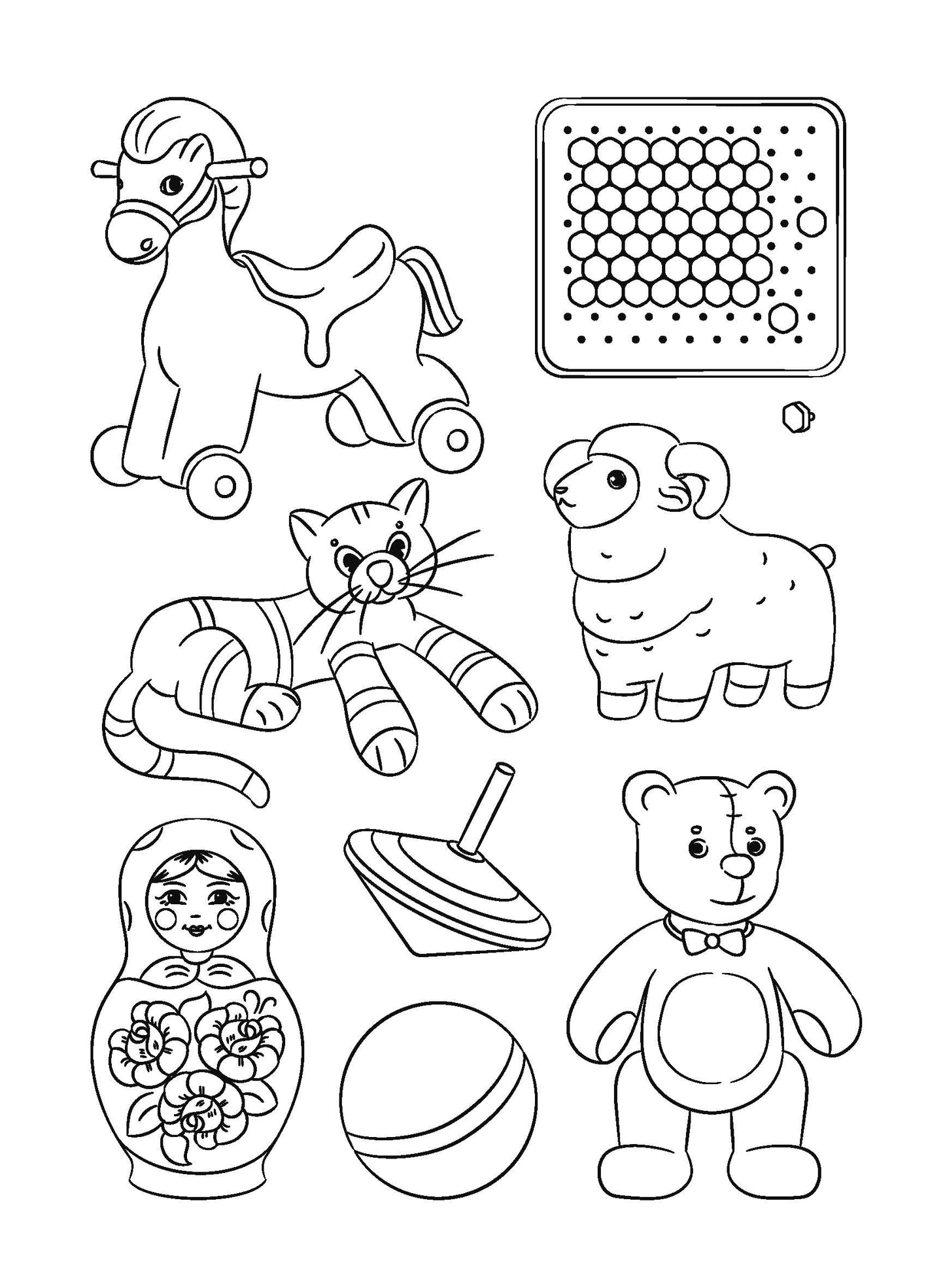 Matériel didactique sur le thème pédagogique. ИГРУШКИ. (3-4 années). + Игры Нов.обл. ФОП ДО. ФГОС ДО.