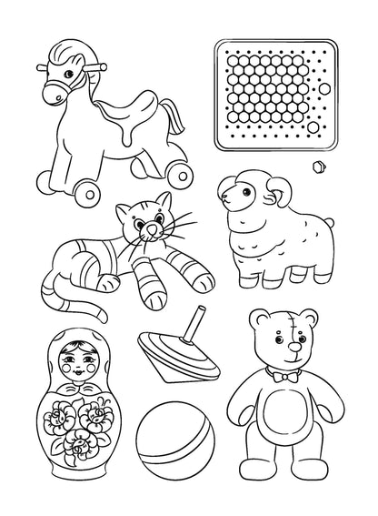 Matériel didactique sur le thème pédagogique. ИГРУШКИ. (3-4 années). + Игры Нов.обл. ФОП ДО. ФГОС ДО.