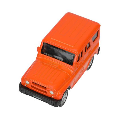 Machine en métal UAZ ХАНТЕР 10,5 cm, inertie, orange, cor. Parc technologique dans le cor.2*36шт
