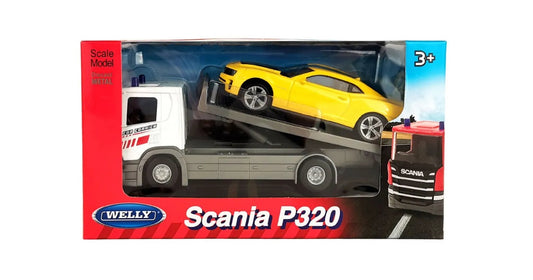 Welly. Набор машин "Грузовик Scania (1:57), Chevrolet Camaro ZL1 (1:43)" арт.92662-2GW(D)