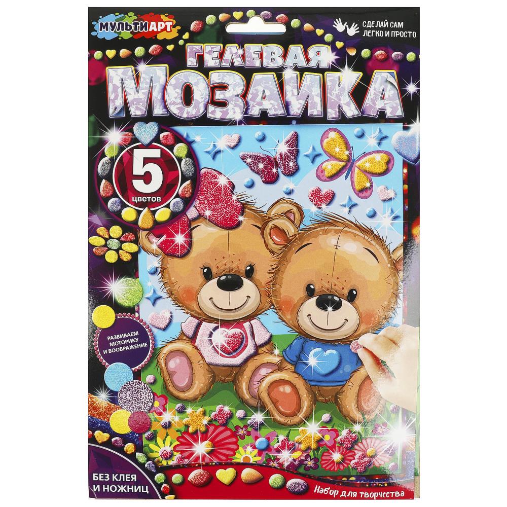Гелевая мозаика 17*23 см мишки МУЛЬТИ АРТ в кор.100шт