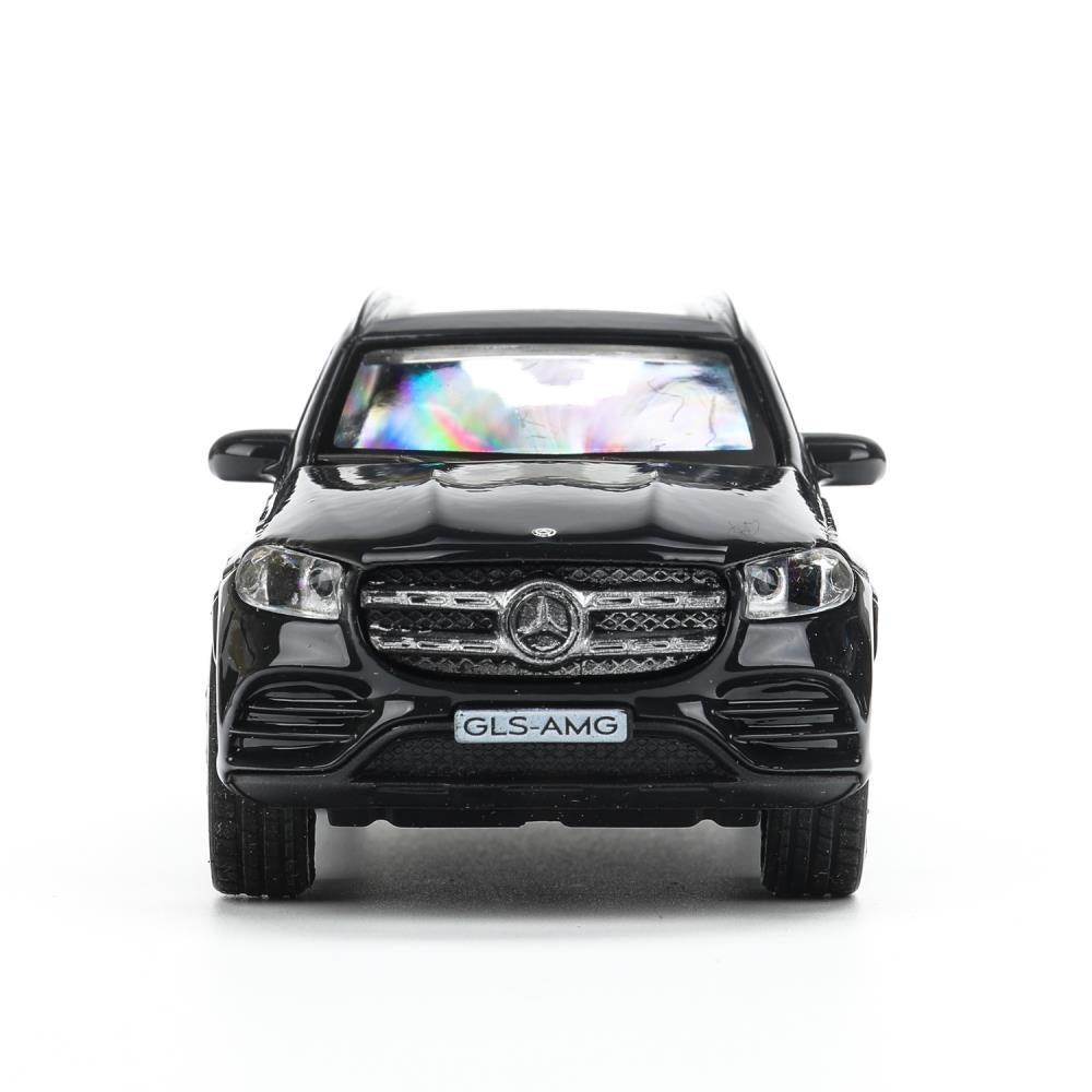 Машина металл MERCEDES-BENZ gls class amg 12см, дв,баг,ин,темно-серый, кор. Parc technologique dans le cor.2*36шт