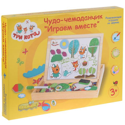 Игрушка дер. "Буратино" "Три кота", набор Чудо-чемоданчик Играем вместе в русс. cor. à kor.30шт
