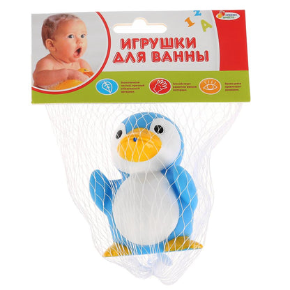 Игрушки пластизоль для купания "Играем вместе" Пингвин выс. 7см в сетке (русс. уп.) в кор.2*50шт